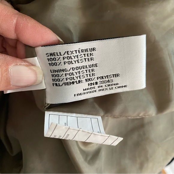 Via Spiga jacket zig zag quilted midi puffer SZ S. NWOT Color Sage. - Picture 5 of 15